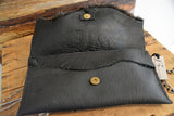 Shearling and Leather Clutch