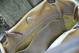 Cognac Leather Purse with Leather Flowers