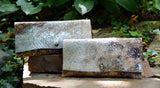 Metallic Brown and White Cowhide Clutch