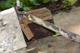 Metallic Cream and Tan Cowhide Clutch