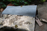 Metallic Cream and Tan Cowhide Clutch