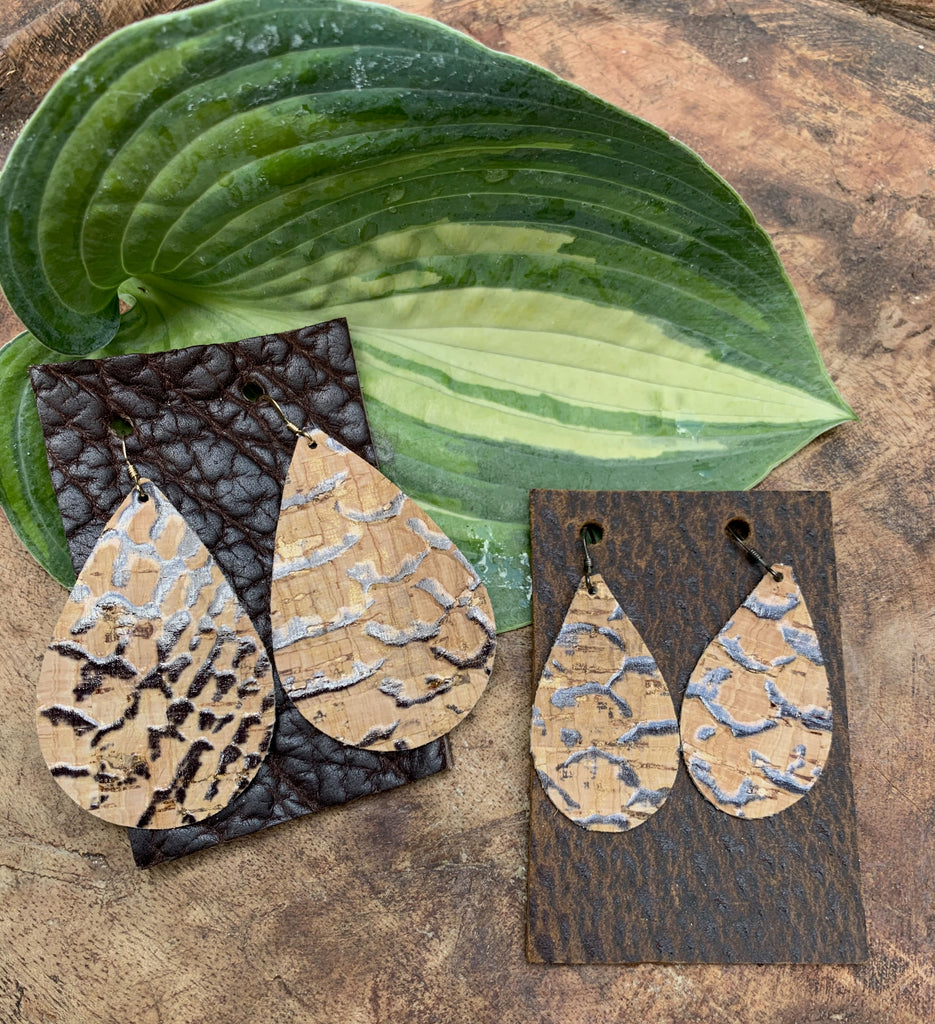 Textured Cork Earrings