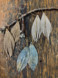 Leather Feather Earrings