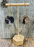 Cowhide Circle earrings