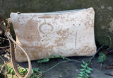 Zip Clutch - Distressed Leather