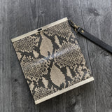 Leather Wristlet wallet - Reptile Print