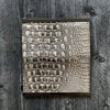 Leather Wristlet Wallet - Grey Embossed Print
