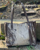 Acid Washed Distressed Cowhide Tote