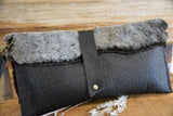 Shearling and Leather clutch