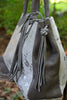 Silver Metallic Cowhide Tote