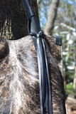 Zippered Cowhide Tote ~ Brown Brindle