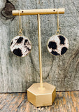 Cowhide Circle earrings