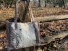 Acid Washed Distressed Cowhide Tote