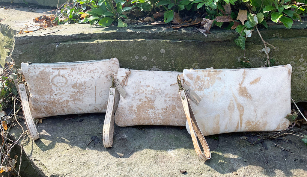 Zip Clutch - Distressed Leather