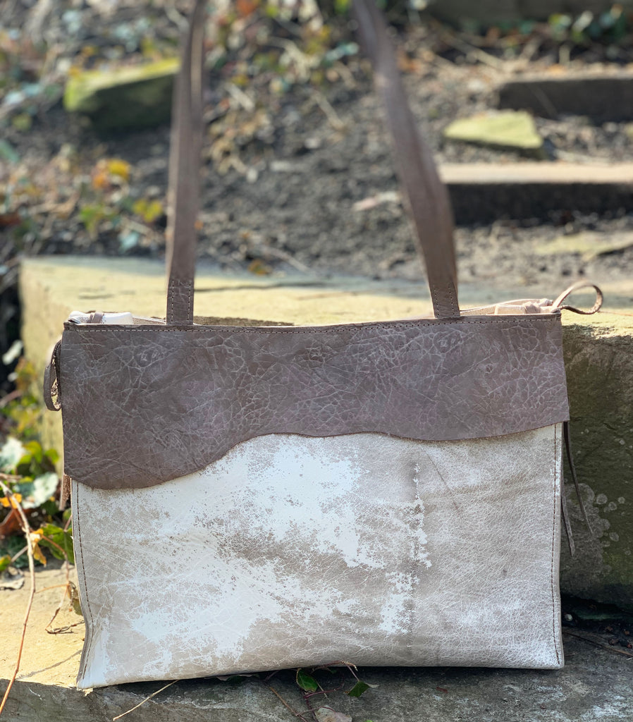 Leather Tote-Distressed leather #5