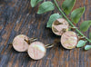 Small Bezel Metallic Cork earrings