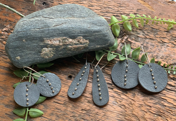 Modern Leather Earrings