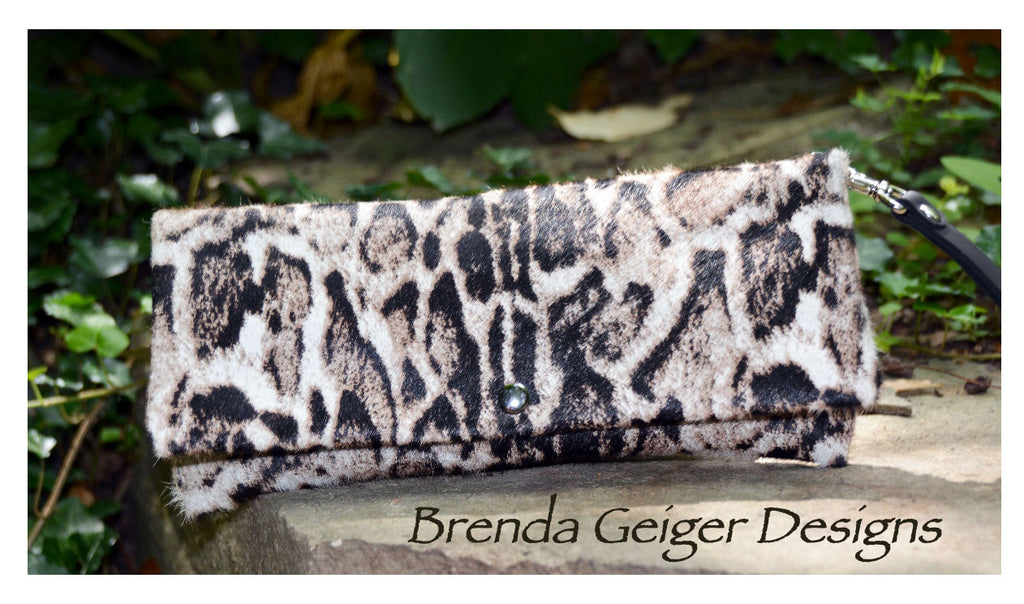 Snow Leopard Print Clutch